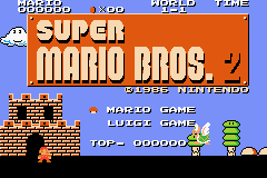 Famicom Mini 21 - Super Mario Bros. 2 Title Screen